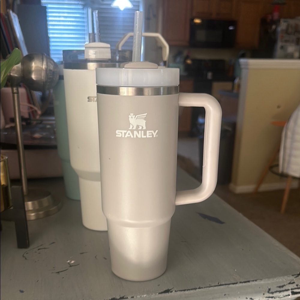Stanley Tumbler with Handle - White